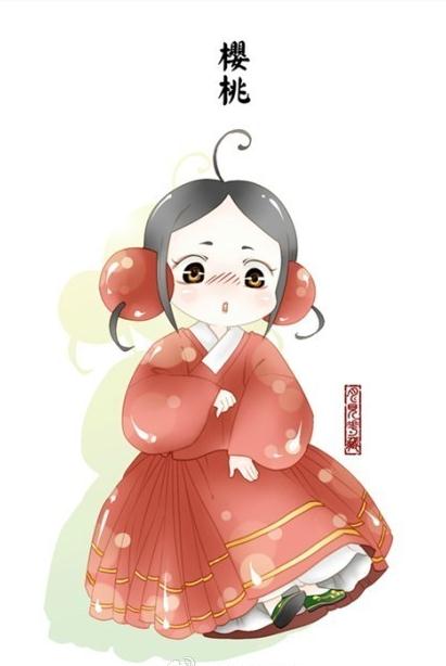 萌萌哒水果汉服:软萌可爱!月见花藏创作的水果汉服漫画